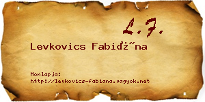 Levkovics Fabiána névjegykártya