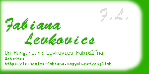 fabiana levkovics business card